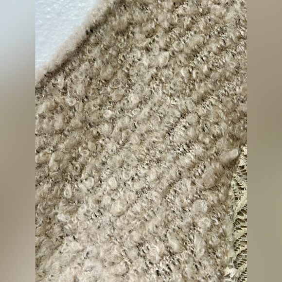 Miss Me Boucle & Lace Wool Blend Bomber Jacket - Small - Picture 6 of 9